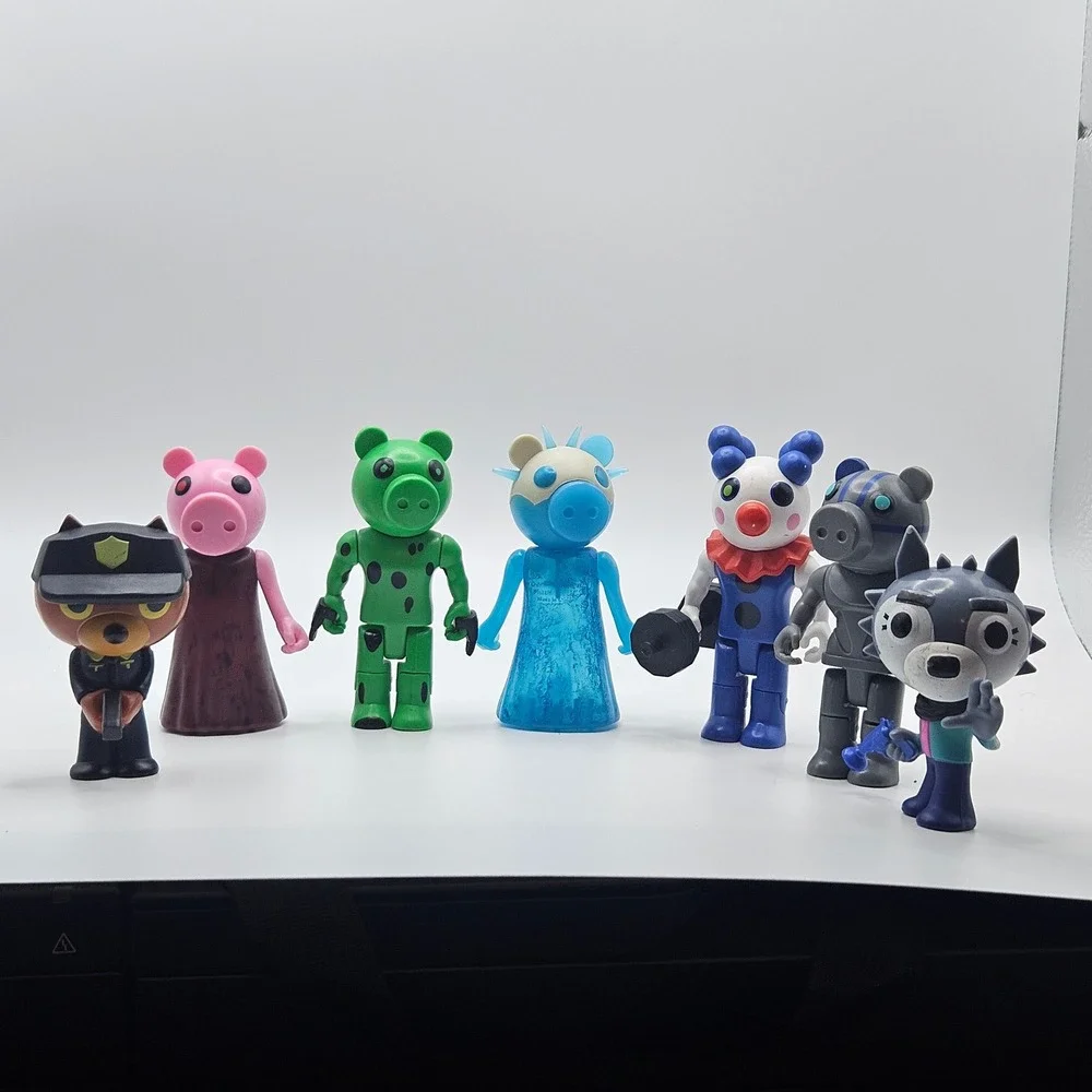 Piggy Action Figures Toy Set, Collectible Piggy Family Action Figures Gift‎